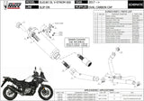 Non-Catalytic Exhaust Tip With Sound Certification Oval Carbon Carbon - Mivv Compatible With Suzuki Dl 650 V-Strom (2017-2024)