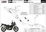 Catalytic Exhaust Tip With Sound Certification Speed Edge Stainless Steel Carbon - Mivv Compatible With Suzuki Dl 650 V-Strom (2017-2024)