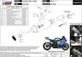 Exhaust Tip With Noise Certification Gppro Steel Black - Mivv Compatible With Suzuki Gsx-R 1000 (2017-2020)