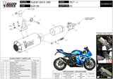 Uncatalysed Exhaust System Without Sound Certification Mk3 Carbon - Mivv Compatible With Suzuki Gsx-R 1000 (2017-2020)