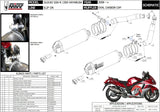 Dual Exhaust System With Sound Certification Oval Carbon Carbon - Mivv Compatible With Suzuki Gsx-R 1300 Hayabusa (2008-2017)