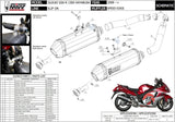 Dual Exhaust System With Sound Certification Speed Edge Steel Black Carbon - Mivv Compatible With Suzuki Gsx-R 1300 Hayabusa (2008-2017)