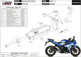 Exhaust Tip With Noise Certification Suono Stainless Steel Carbon - Mivv Compatible With Suzuki Gsx 250 R (2017-2020)