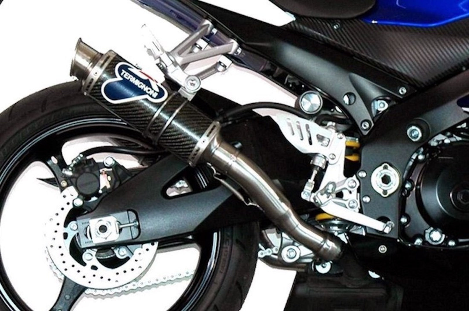Dual Non-Catalytic Exhaust System With Sound Certification Round Carbon - Termignoni Compatible With Suzuki Gsx-R 1000 (2007-2008)