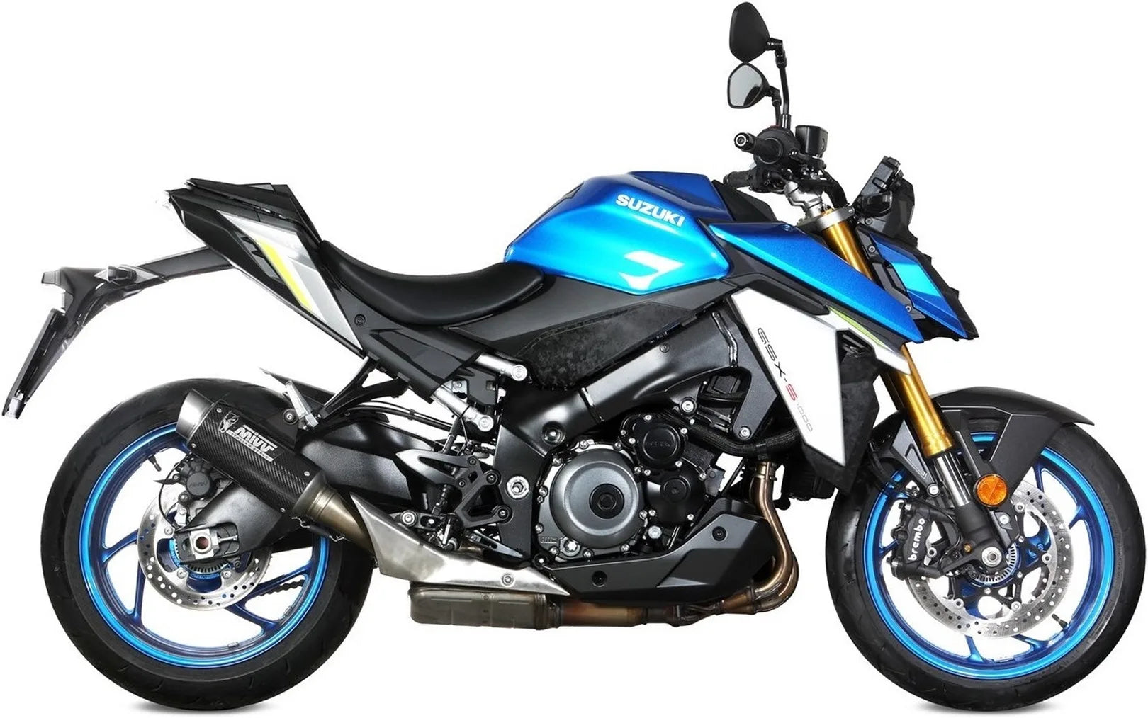 Exhaust Tip With Noise Certification Gppro Carbon - Mivv Compatible With Suzuki Gsx-S 1000 (2021-2024)