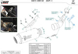 Exhaust Tip With Noise Certification Gppro Steel Black - Mivv Compatible With Suzuki Gsx-S 1000 Gx (2024)