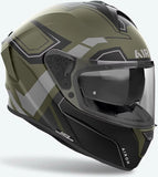 Full-Face Motorcycle Helmet Airoh Spark 2 - Sp2D70 Thermoplastic Hrt Matte Military Green Dart Size M