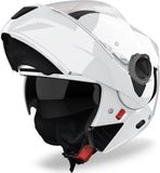 Flip-Up Motorcycle Helmet Airoh Specktre - Spec14 Thermoplastic Hrt Gloss White Color Size L
