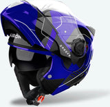 Flip-Up Motorcycle Helmet Airoh Specktre - Specg18 Thermoplastic Hrt Gloss Blue Groove Size Xl