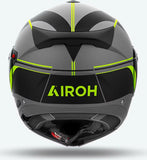 Flip-Up Motorcycle Helmet Airoh Specktre - Specl31 Thermoplastic Hrt Matte Yellow Leaf Size Xxl