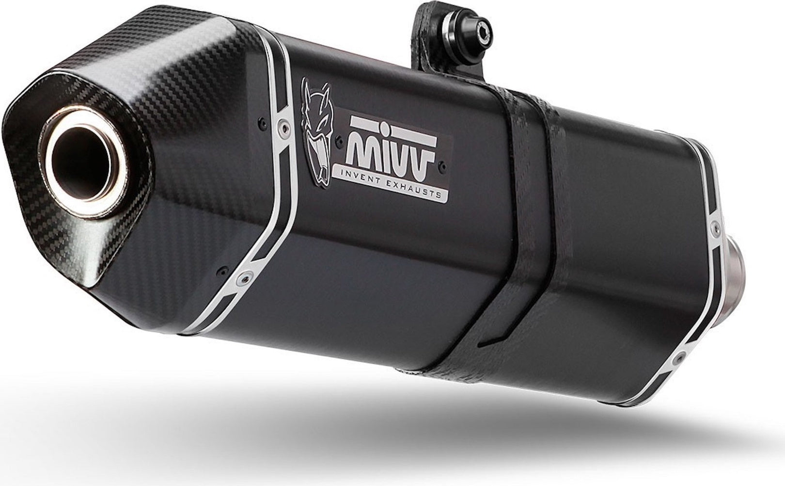 Exhaust Tip With Noise Certification Speed Edge Steel Black Carbon - Mivv Compatible With Triumph Tiger 1200 Explorer (2016-2020)