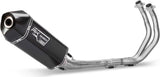Complete Catalytic Exhaust System With Sound Certification Speed Edge Steel Black Carbon - Mivv Compatible With Kymco Ak 550 (2017-2020)
