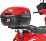 Monolock Black Tech Top Case - 30 Lt Technopolymer - Givi Compatible With Piaggio Vespa S 50 - 125 - 150 (2007-2014)