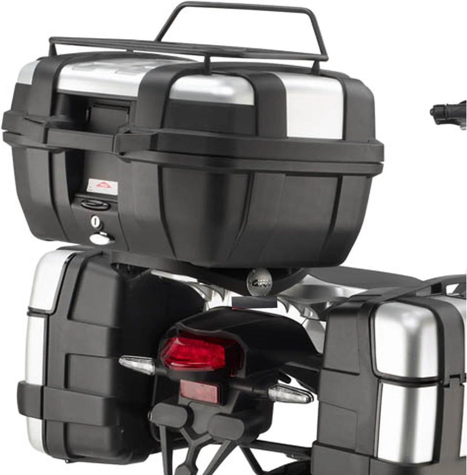 Monokey Trekker Black Aluminium Top Case - 52 Lt Trekker Aluminium - Givi Compatible With Honda Crosstourer 1200 - Dct (2012-2019)