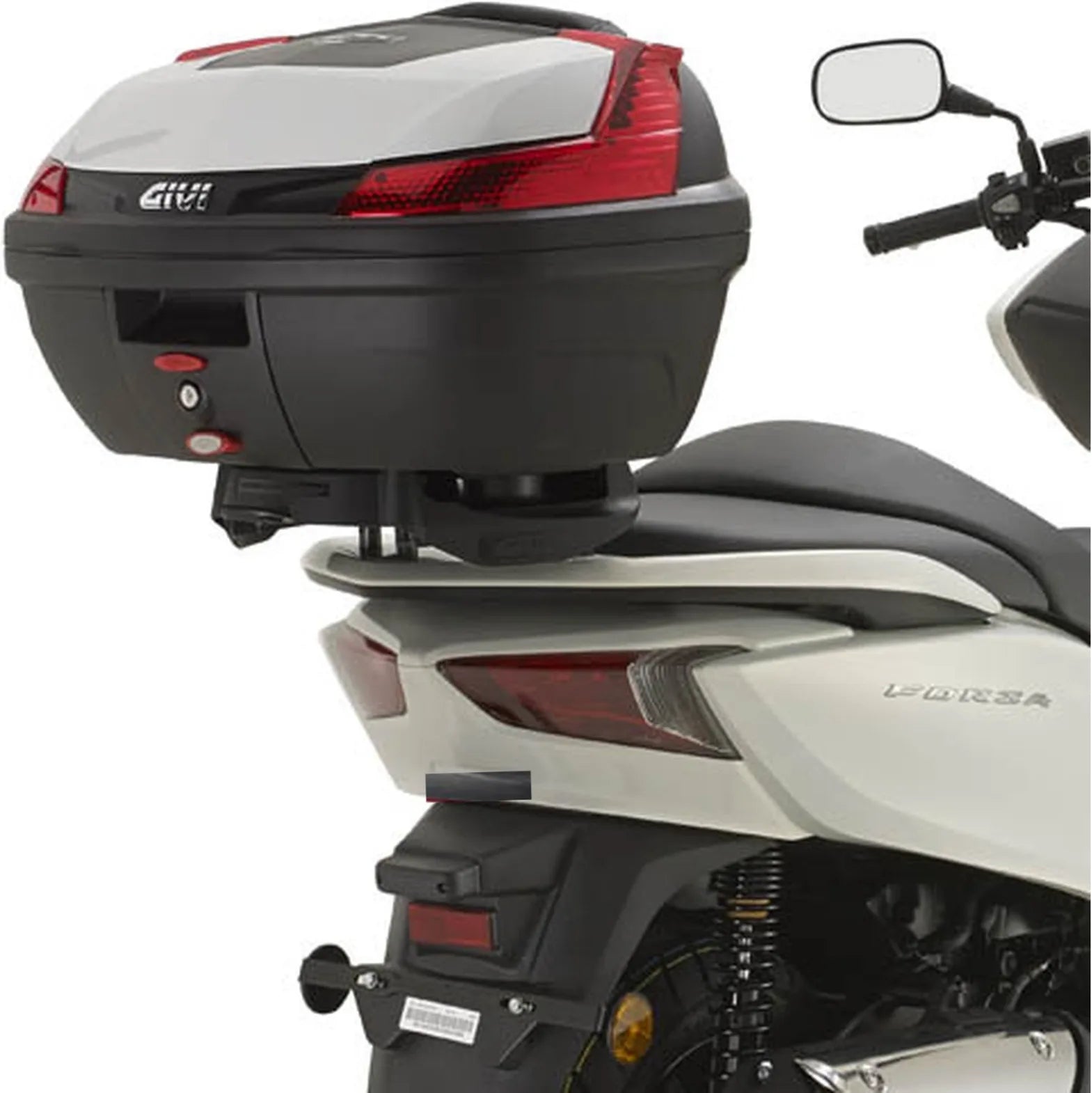 Monolock Black Tech Top Case - 30 Lt Technopolymer - Givi Compatible With Honda Forza 300 Abs (2013-2017)