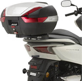 Monokey Maxia 5 Silver Top Case - 58 Lt Maxia 5 Technopolymer - Givi Compatible With Honda Forza 300 Abs (2013-2017)