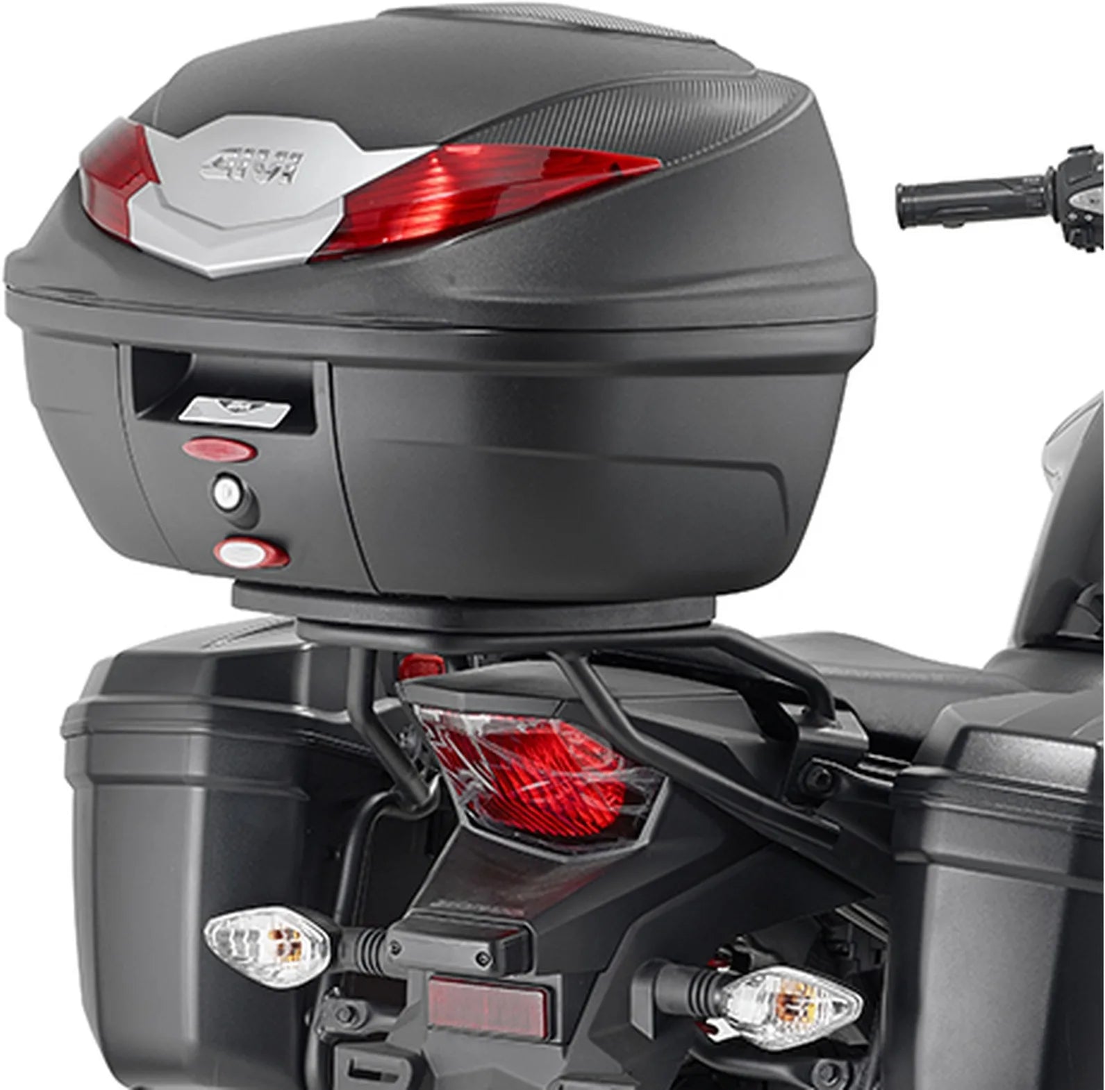 Monolock Black Tech Top Case - 29 Lt Technopolymer - Givi Compatible With Honda Cb 125 F (2015-2020)