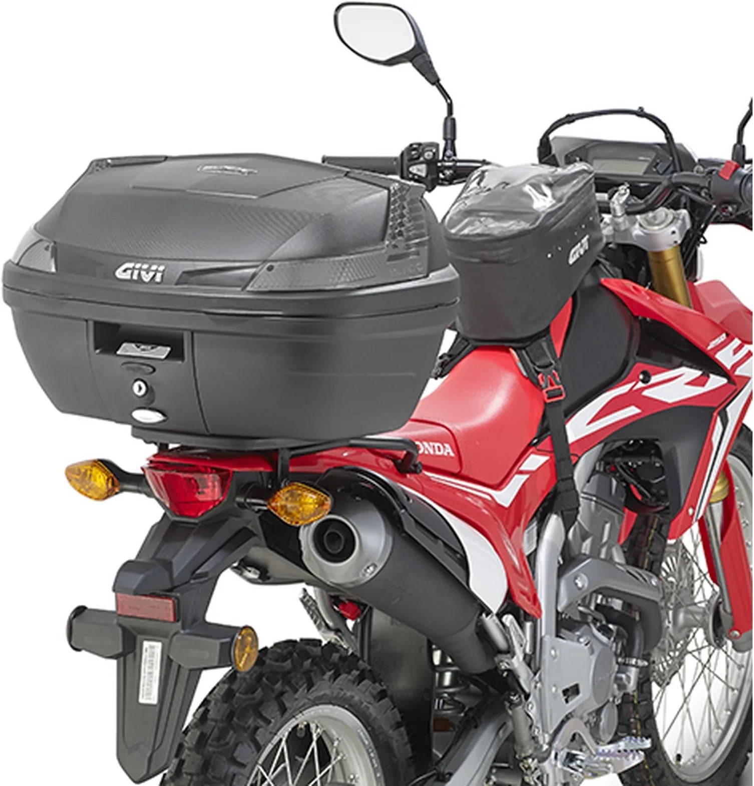 Monolock Alpina Black Aluminium Top Case - 44 Lt Alpina Aluminium - Givi Compatible With Honda Crf 250 L (2017-2020)