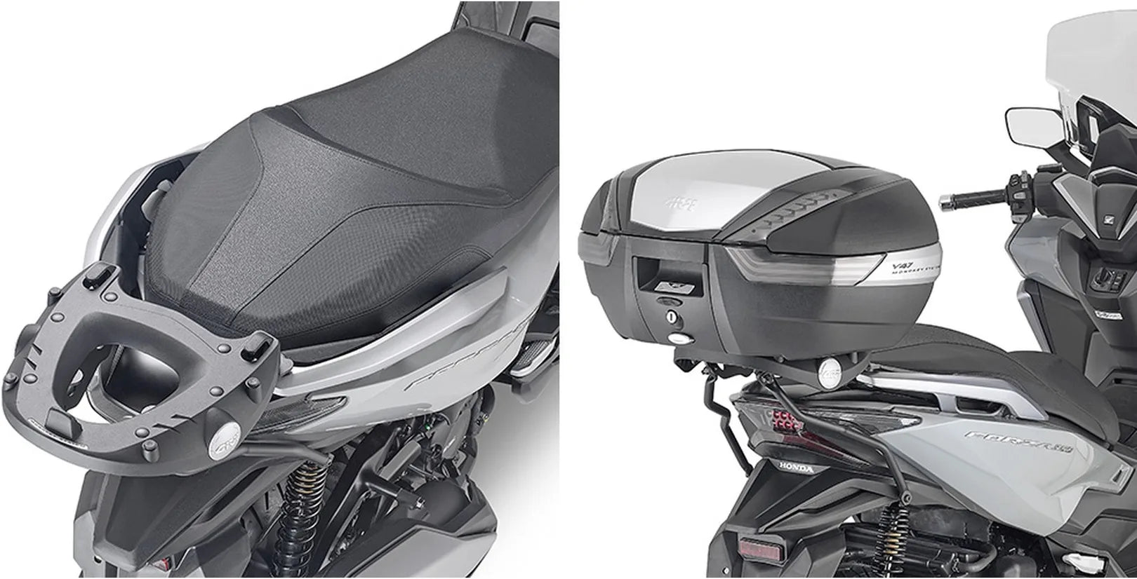 Monolock Black Tech Top Case - 30 Lt Technopolymer - Givi Compatible With Honda Forza 350 (2021-2022)