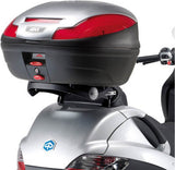 Monolock Simply Iv Black Tech Top Case - 45 Lt Simply Iv Technopolymer - Givi Compatible With Piaggio Mp3 300 - 400 (2006-2011)
