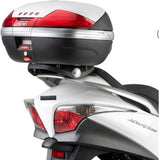 Monokey Silver Tech Top Case - 47 Lt Technopolymer - Givi Compatible With Honda Sw-T 400 (2009-2017)