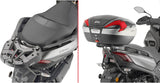Monolock Riviera Black Tech Top Case - 46 Lt Riviera Technopolymer - Givi Compatible With Yamaha X-Max 125 (2018-2022)
