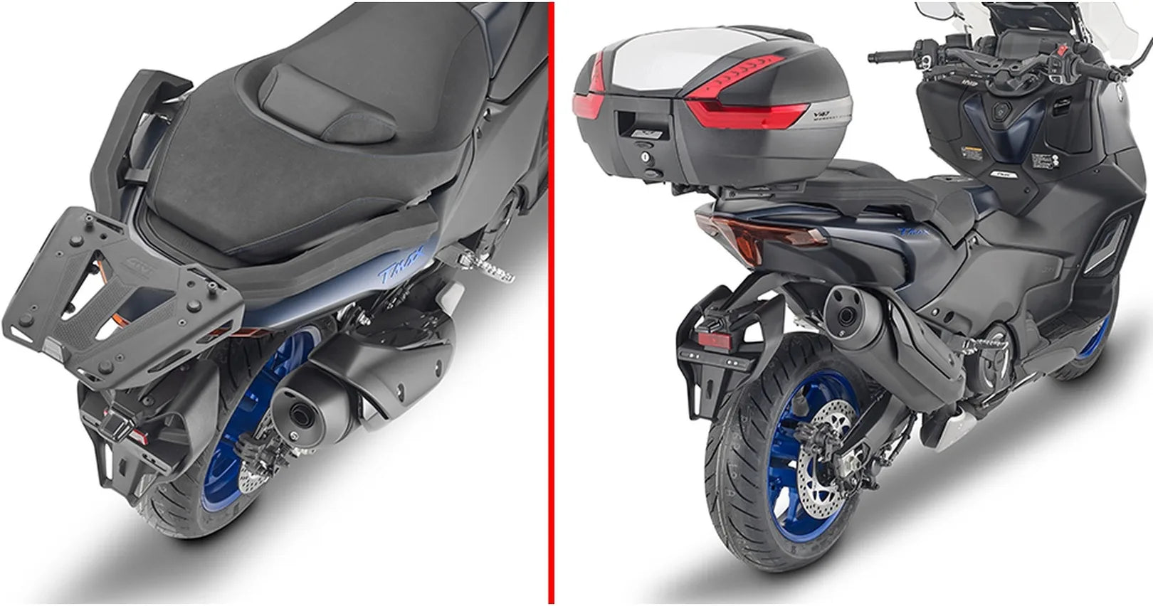 Monokey Maxia 5 Silver Top Case - 58 Lt Maxia 5 Technopolymer - Givi Compatible With Yamaha T-Max 560 (2022-2024)