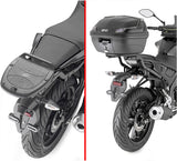 Monolock Alpina Black Aluminium Top Case - 44 Lt Alpina Aluminium - Givi Compatible With Yamaha Mt-125 (2020-2024)