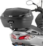 Monolock Silver Top Case - 32 Lt Technopolymer - Givi Compatible With Suzuki Uh 125 - 200 Burgman L0 L1 L2 L3 (2006-2013)