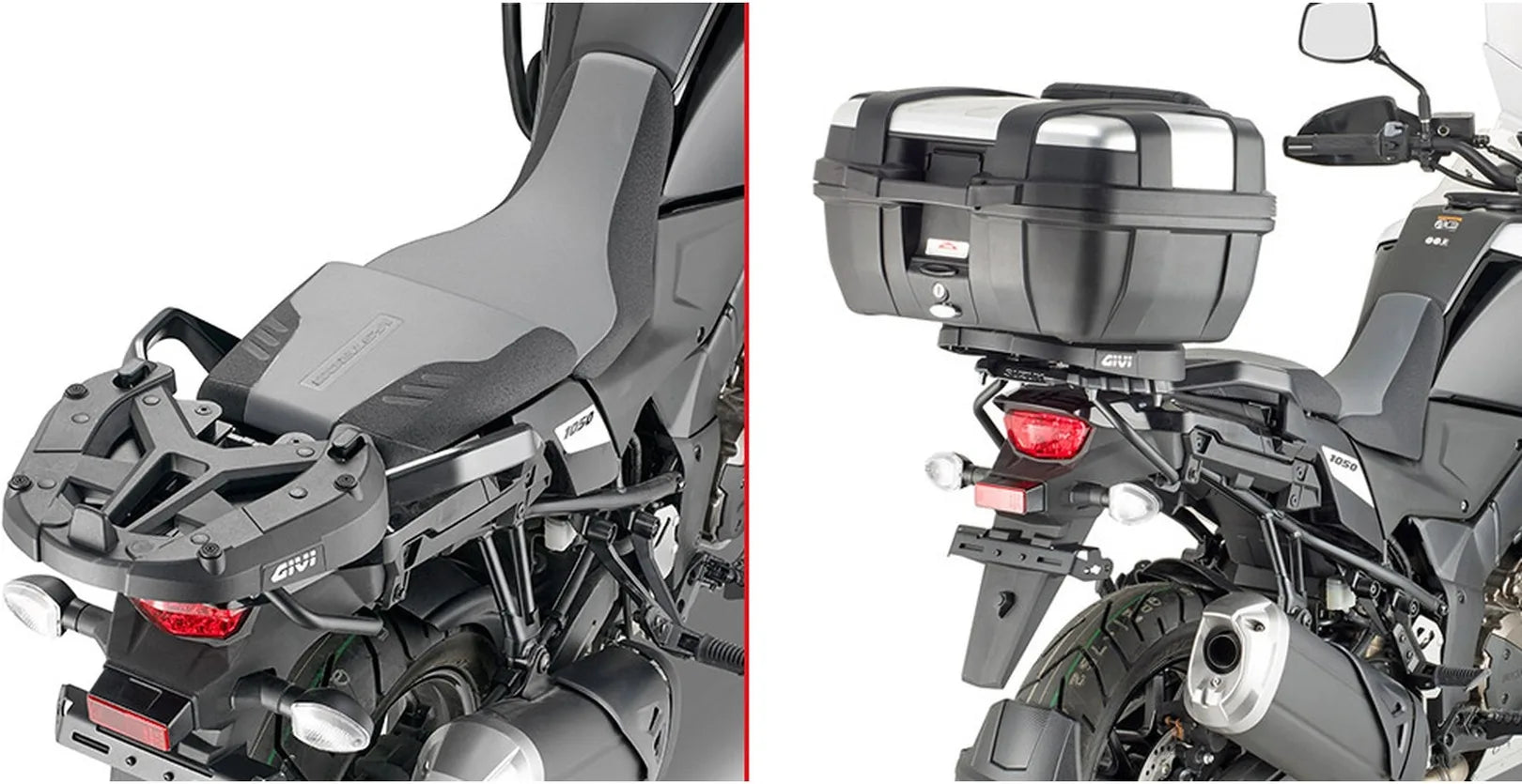 Monokey Trekker Alaska Aluminium Top Case - 56 Lt Trekker Alaska Aluminium - Givi Compatible With Suzuki V-Strom 1050 - Xt - Se (2020-2024)