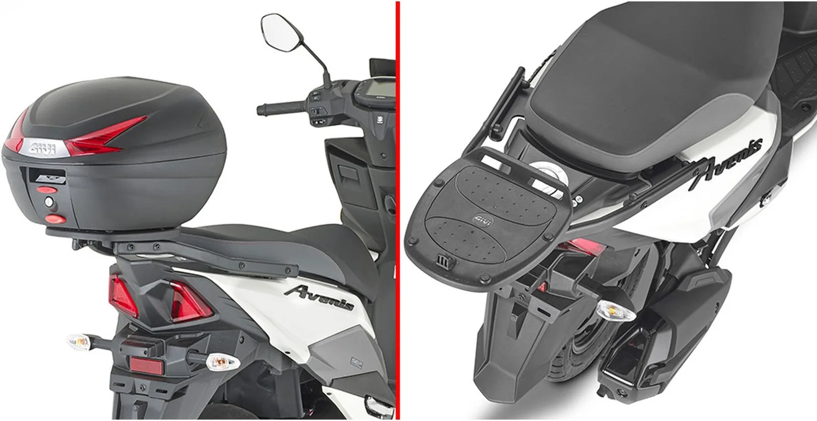 Monolock Black Tech Top Case - 30 Lt Technopolymer - Givi Compatible With Suzuki Avenis 125 (2023-2024)