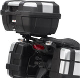 Monokey Trekker Outback Evo Smart Black Aluminium Top Case - 58 Lt Trekker Outback Evo Smart Aluminium - Givi Compatible With Kawasaki Versys 1000 (2015-2016)