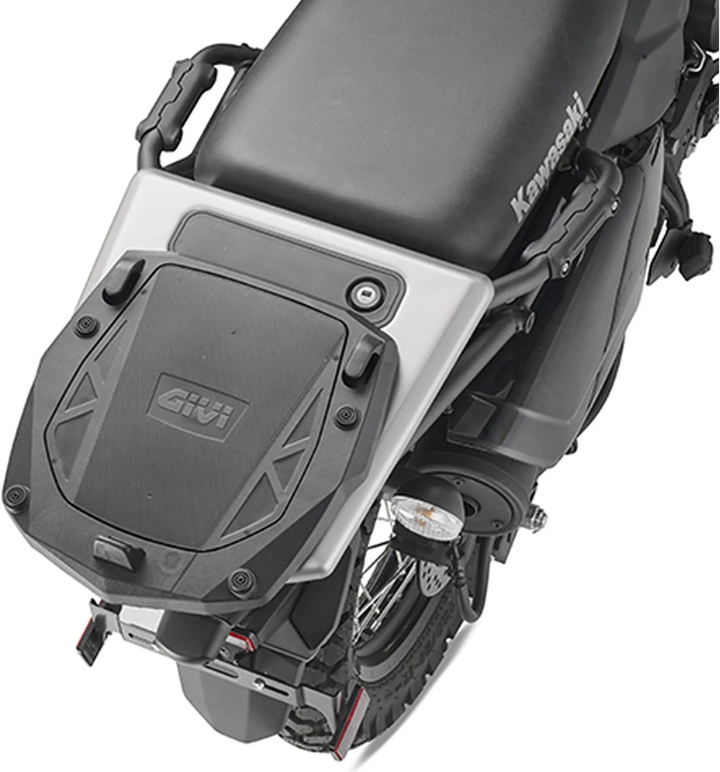 Monokey Trekker Outback Evo Smart Black Aluminium Top Case - 42 Lt Trekker Outback Evo Smart Aluminium - Givi Compatible With Kawasaki Klr 650 - S (2023-2024)