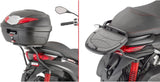 Monolock Black Tech Top Case - 29 Lt Technopolymer - Givi Compatible With Piaggio Mp3 125 - 300 Yourban (2011-2018)