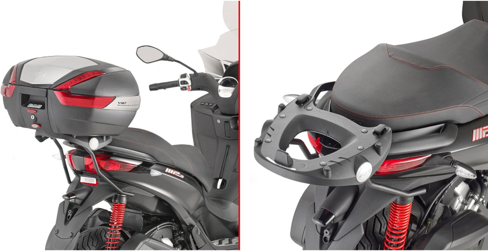 Monokey Trekker Outback Evo Smart Aluminium Top Case - 58 Lt Trekker Outback Evo Smart Aluminium - Givi Compatible With Piaggio Mp3 300 Hpe (2019-2024)