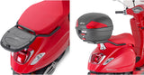 Monolock Silver Top Case - 32 Lt Technopolymer - Givi Compatible With Piaggio Vespa Primavera 50 - 125 - 150 (2014-2024)