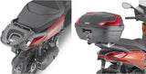 Monolock Riviera Triple Black Top Case - 46 Lt Riviera Technopolymer - Givi Compatible With Piaggio Beverly 300 - 400 Hpe (2021-2024)