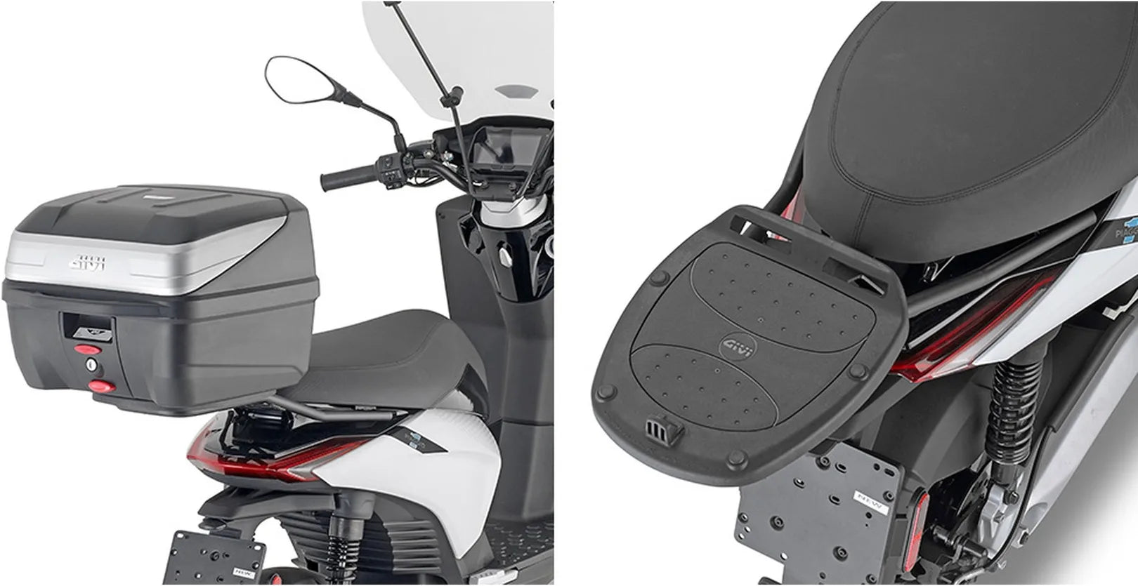 Monolock Alpina Aluminium Top Case - 44 Lt Alpina Aluminium - Givi Compatible With Piaggio Electric 1 E (2021-2024)