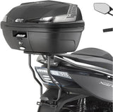 Monolock Vision Black Tech Top Case - 34 Lt Vision Technopolymer - Givi Compatible With Kymco Xciting 400 I (2013-2017)