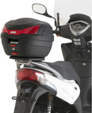 Monolock Alpina Black Aluminium Top Case - 44 Lt Alpina Aluminium - Givi Compatible With Kymco Agility 50 - 125 - 150 R16+ (2014-2024)