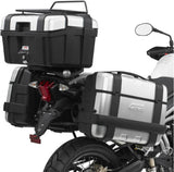 Monokey Trekker Outback Evo Smart Black Aluminium Top Case - 42 Lt Trekker Outback Evo Smart Aluminium - Givi Compatible With Triumph Tiger 800 Xc - Xr (2018-2019)