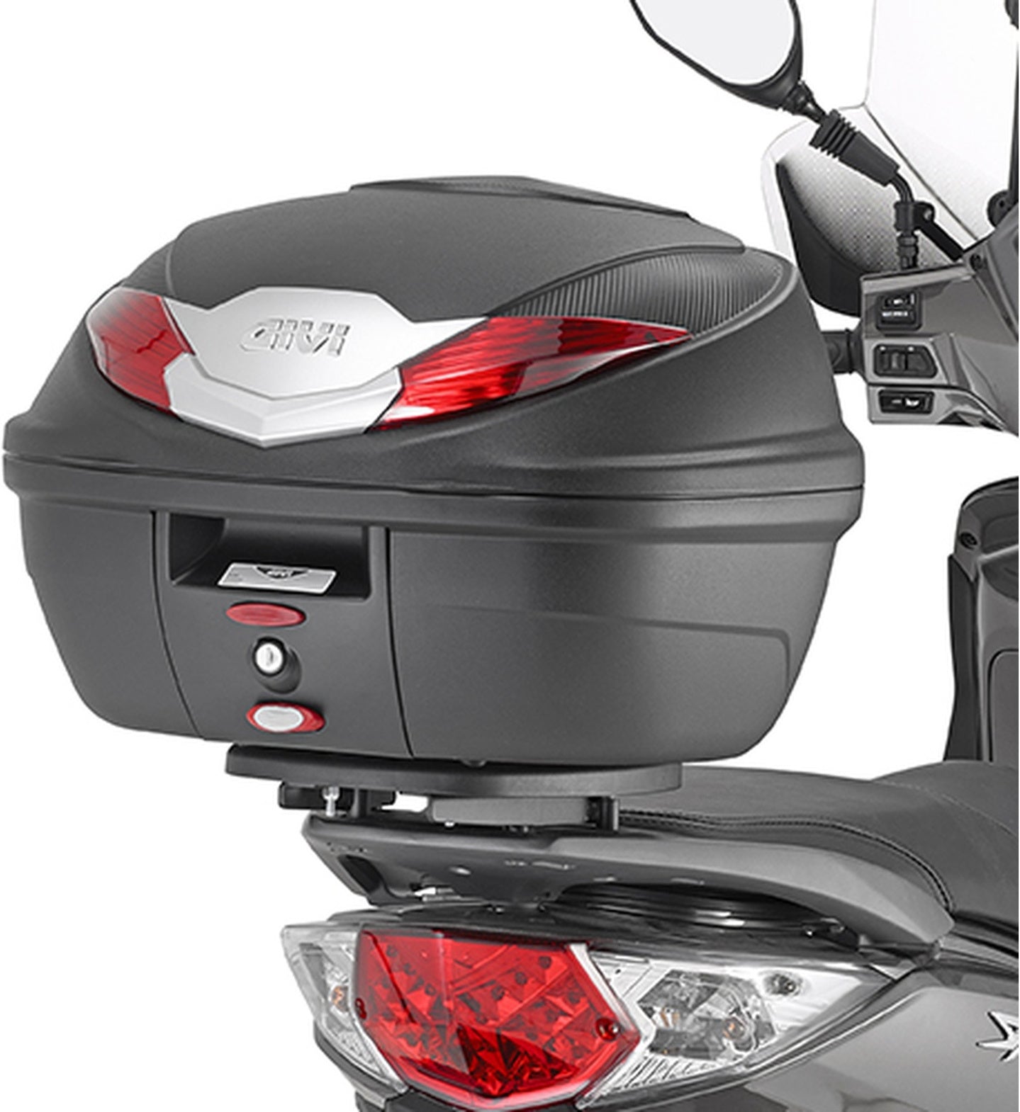 Monolock Black Tech Top Case - 30 Lt C30Nt Technopolymer - Givi Compatible With Sym Symphony St 50 - 125 (2015-2020)