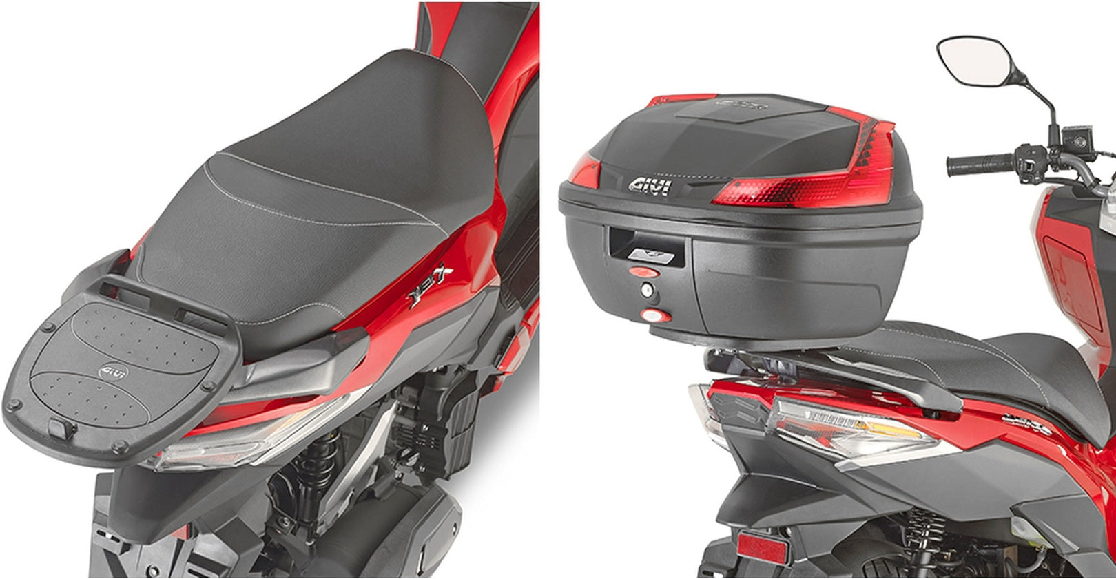Monolock Black Top Case - 30 Lt Technopolymer - Givi Compatible With Sym Jet X 125 (2021-2024)