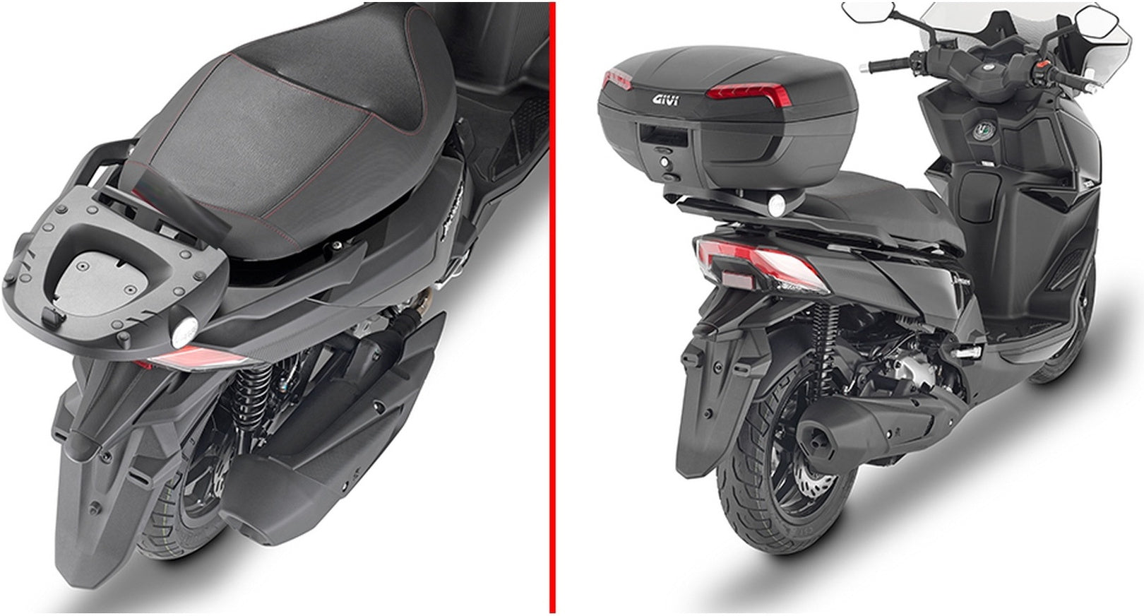 Monokey Arena Black Top Case - 45 Lt Arena Technopolymer - Givi Compatible With Sym Joyride 300 (2022-2024)