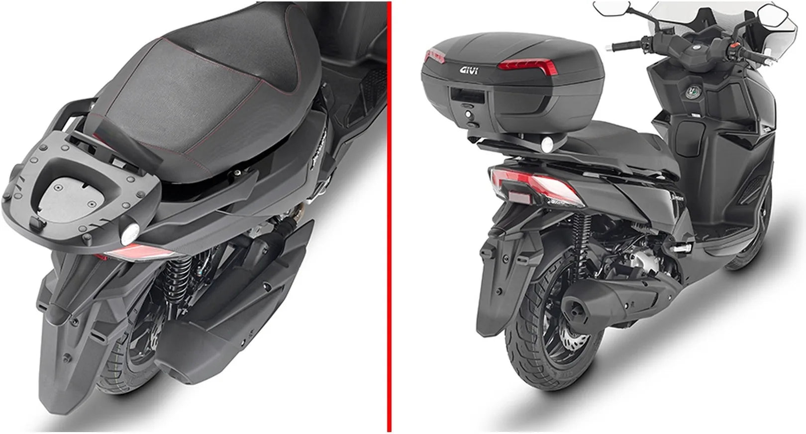 Monolock Riviera Black Top Case - 46 Lt Riviera Technopolymer - Givi Compatible With Sym Joyride 300 (2022-2024)