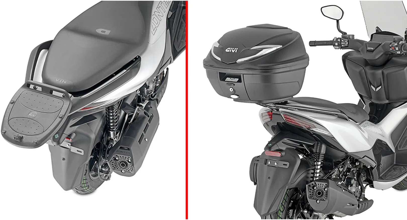 Monolock Blade Black Tech Top Case - 37 Lt Blade Technopolymer - Givi Compatible With Zontes 350 D (2023-2024)