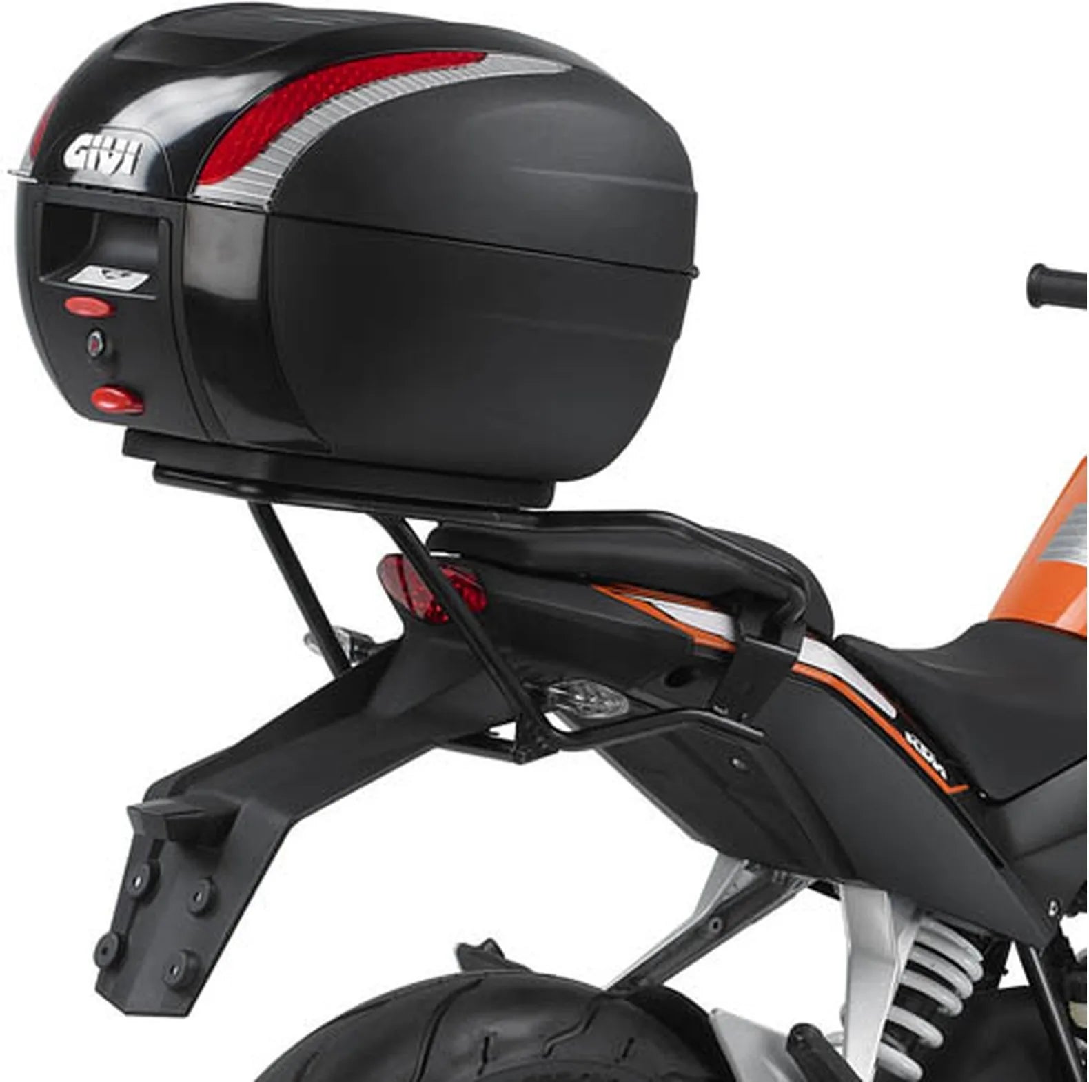 Monolock Blade Black Tech Top Case - 37 Lt Blade Technopolymer - Givi Compatible With Ktm 125 Duke (2011-2016)
