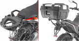Monokey Silver Tech Top Case - 47 Lt Technopolymer - Givi Compatible With Ktm 390 Adventure (2020-2024)