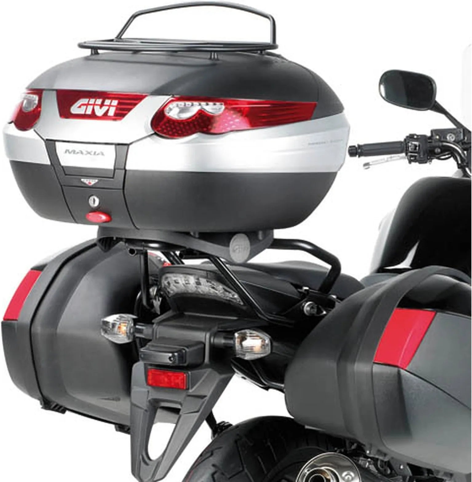 Monokey Trekker Black Aluminium Top Case - 46 Lt Trekker Aluminium - Givi Compatible With Honda Cbf 1000 - St (2010-2014)