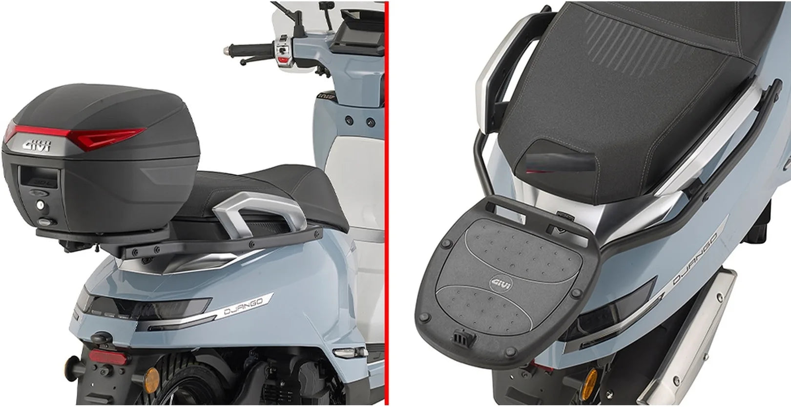 Monolock Black Top Case - 30 Lt Technopolymer - Givi Compatible With Peugeot Django Evo 125 (2025)